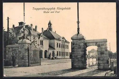 AK Königsbrück, Truppenübungsplatz, Wache und Post