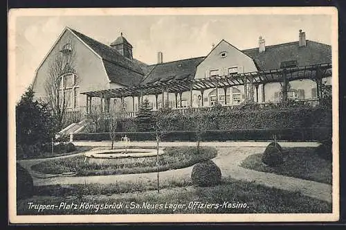 AK Königsbrück i. Sa., Truppen-Platz, Neues Lager, Offiziers-Kasino