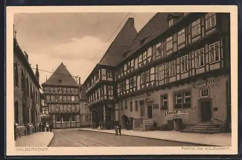 AK Halberstadt, Partie am Holzmarkt