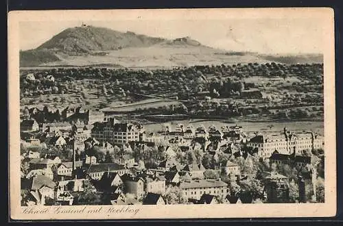 AK Schwäb. Gmünd, Gesamtansicht mit Rechberg