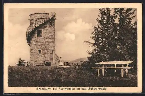 AK Furtwangen im bad. Schwarzwald, Brendturm