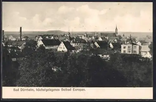AK Bad Dürrheim, Ortsansicht aus der Vogelschau