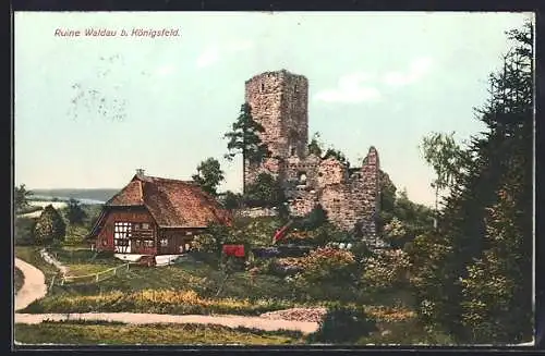 AK Königsfeld / Baden, Ruine Waldau