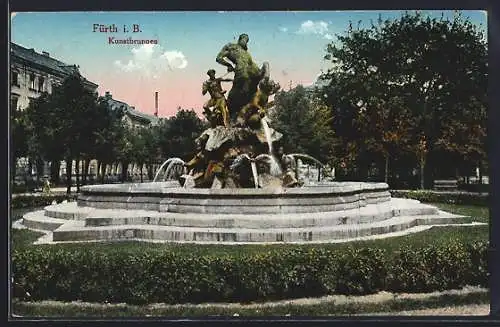 AK Fürth i. B., Kunstbrunnen