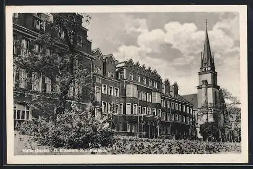 AK Halle /Saale, St. Elisabeth-Krankenhaus, Kirche