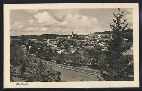 AK Miesbach, Ortsansicht aus der Vogelschau
