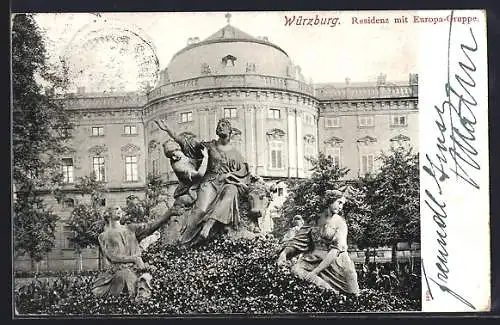 AK Würzburg, Residenz mit Europa-Gruppe