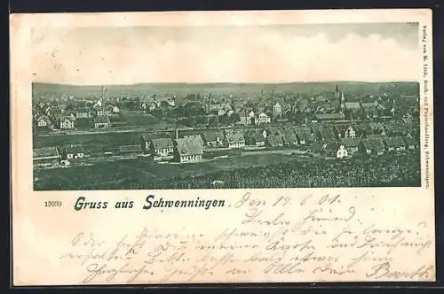AK Schwenningen / Neckar, Ortsansicht aus der Vogelschau