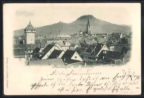 AK Reutlingen, Stadtansicht mit Achalm
