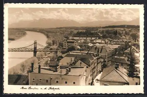 AK Laufen a. d. Salzach, Stadtansicht mit Flusspartie