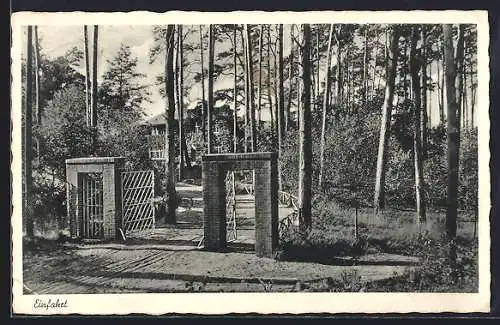 AK Streek bei Sandkrug, Kinderheim der Bundesbahn-Betriebskrankenkasse, Eingang