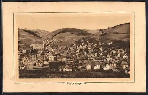 AK Furtwangen, Teilansicht der Stadt