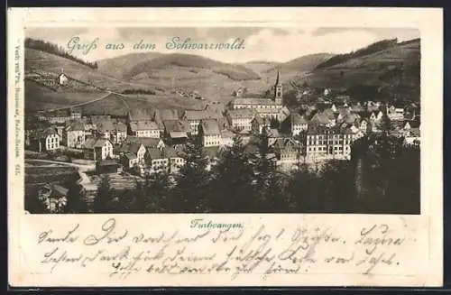 AK Furtwangen /Schwarzwald, Ortsansicht mit Kirche