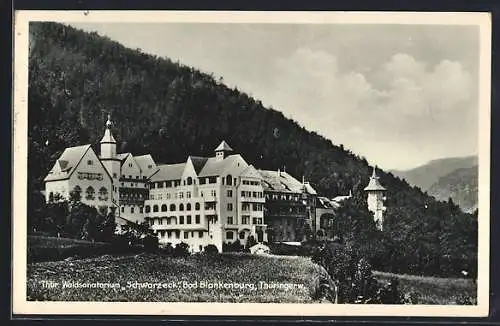 AK Bad Blankenburg /Thüringerw., Waldsanatorium Schwarzeck