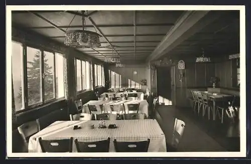 AK Brend /Schwarzwald, Gasthaus zum Brendturm, Speisesaal, Innenansicht