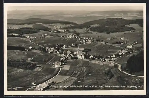 AK Schönwald /bad. Schwarzwald, Luftaufnahme