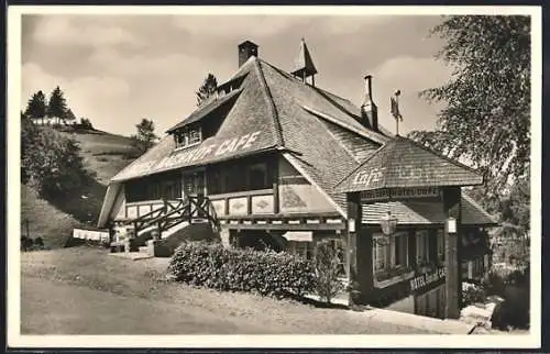 AK Gütenbach /Schwarzwald, Hotel-Café Berghof, Inh. Karl Baudendistel