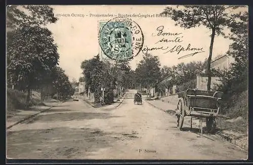 AK Lizy-sur-Ourcq, Promenades, Routes de Congis et Bezu