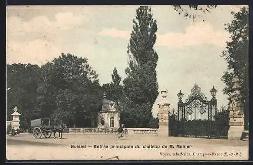 AK Noisiel, Entrée principale du château de M. Menier