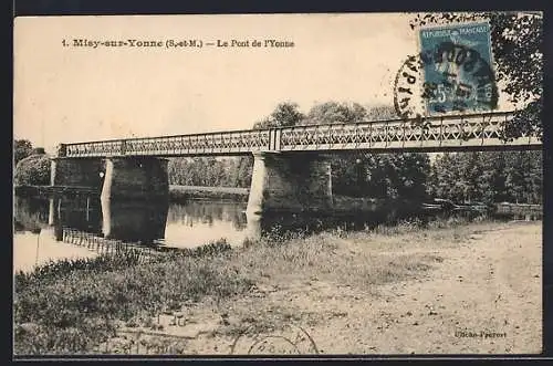 AK Misy-sur-Yonne /S.-et-M., Le Pont de l`Yonne