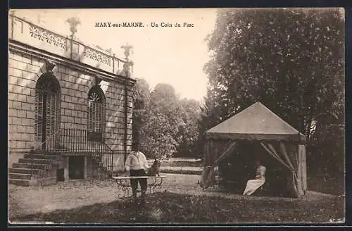 AK Mary-sur-Marne, Un Coin du Parc