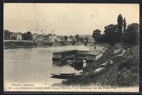 AK La Ferté-sous-Jouarre /Seine-et-Marne, Le Faubourg, vue des Petits-Prés