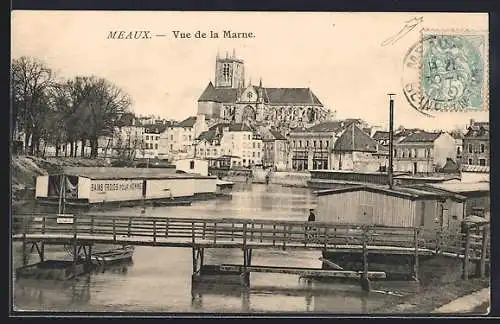 AK Meaux, Vue de la Marne