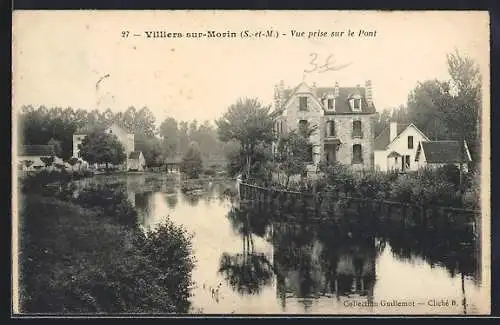 AK Villiers-sur-Morin /S.-et-M., Vue prise sur le Pont