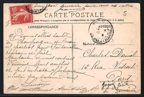 AK Vulaines, Le Château, Vue du Parc