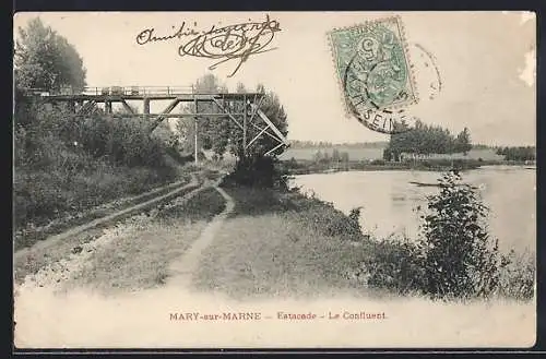 AK Mary-sur-Marne, Estacade, Le Confluent