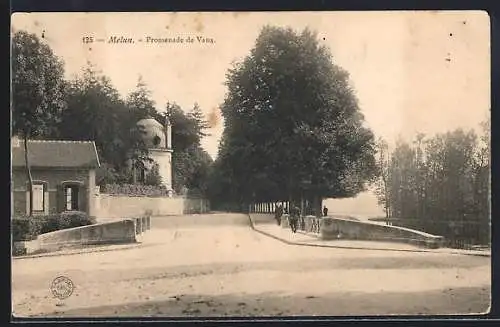 AK Melun, Promenade de Vaux