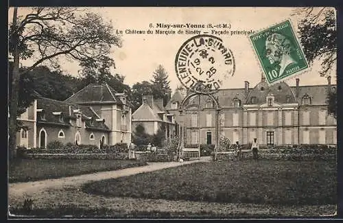 AK Misy-sur-Yonne /S.-et-M., Le Château du Marquis de Sinéty-Facade principale