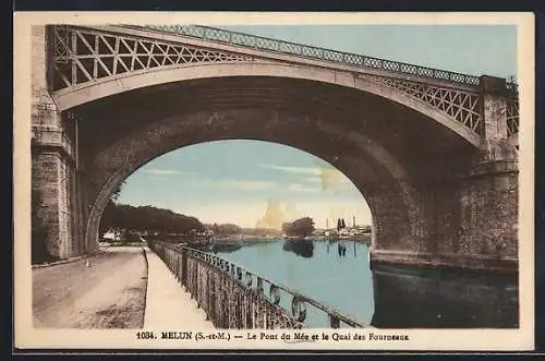 AK Melun /S.-et-M., Le Pont du Mée et le Quai des Fourneaux