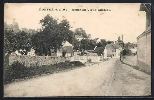 AK Montgé /S.-et-M., Route du Vieux Château