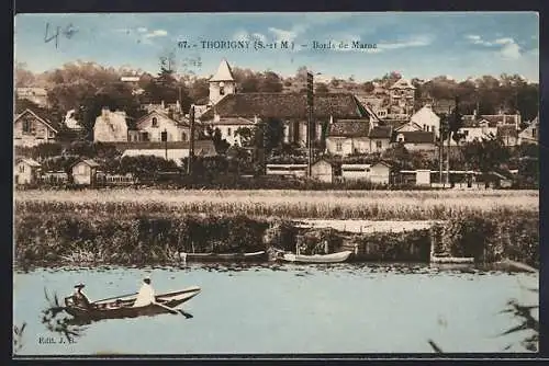 AK Thorigny /S-et-M, Bords de Marne