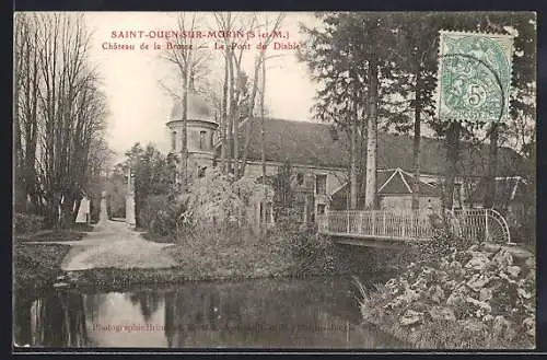 AK Saint-Ouen-sur-Morin /S.-et-M., Château de la Brosse, Le Pont du Diable