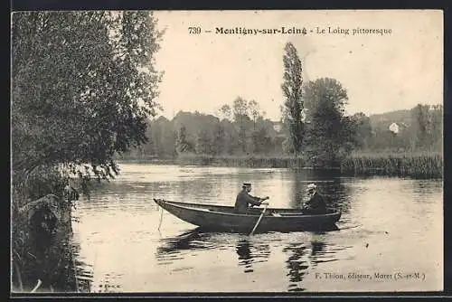 AK Montigny-sur-Loing, Le Loing pittoresque