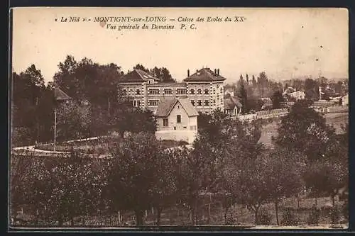 AK Montigny-sur-Loing, Vue générale du Domaine Le Nid Caisse des Écoles du XXe