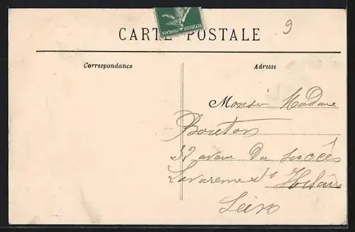 AK Moret-sur-Loing, Le Loing vu du Champ de Mars