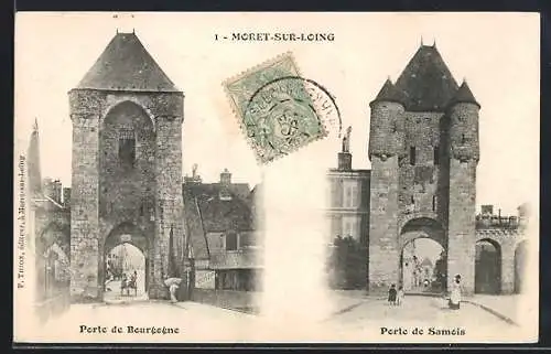 AK Moret-sur-Loing, Porte de Bourgogne et Porte de Samois