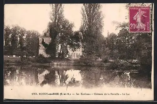 AK Rozoy-en-Brie /S.-et-M., Château de la Frorelle, Le Lac