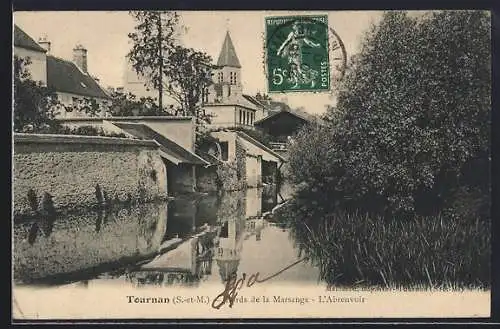 AK Tournan /S.-et-M., Bords de la Marsange, L`Abreuvoir