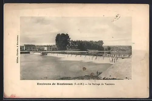 AK Montereau /S.-et-M., Le Barrage de Varennes