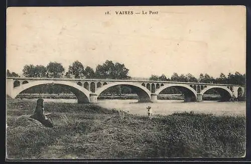 AK Vaires, Le Pont et la scène champêtre adjacente