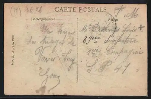 AK Vaires, Le Pont et la scène champêtre adjacente