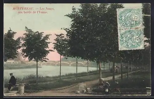 AK Montereau, Les Noues, aux bords de l`Yonne