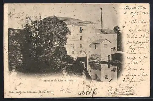 AK Lizy-sur-Ourcq, Moulins de Lizy-sur-Ourcq et reflet sur l`eau