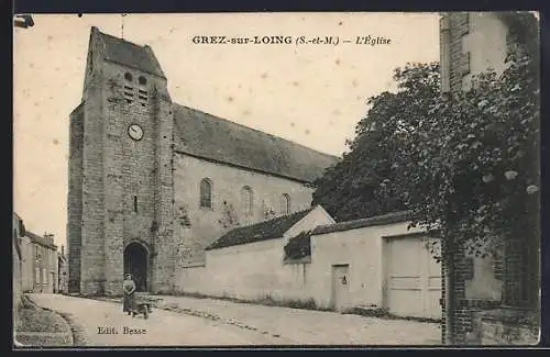 AK Grez-sur-Loing /S.-et-M., L`Église