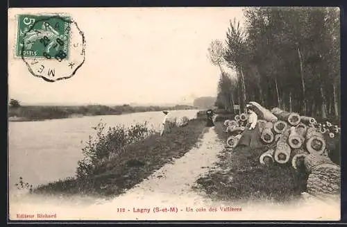 AK Lagny /S-et-M, Un coin des Vallières