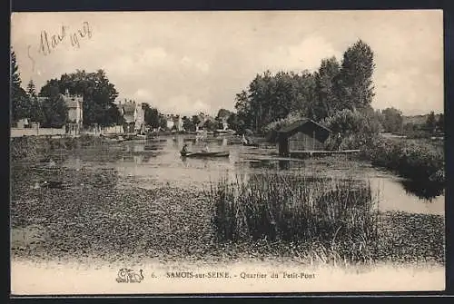 AK Samois-sur-Seine, Quartier du Petit-Pont